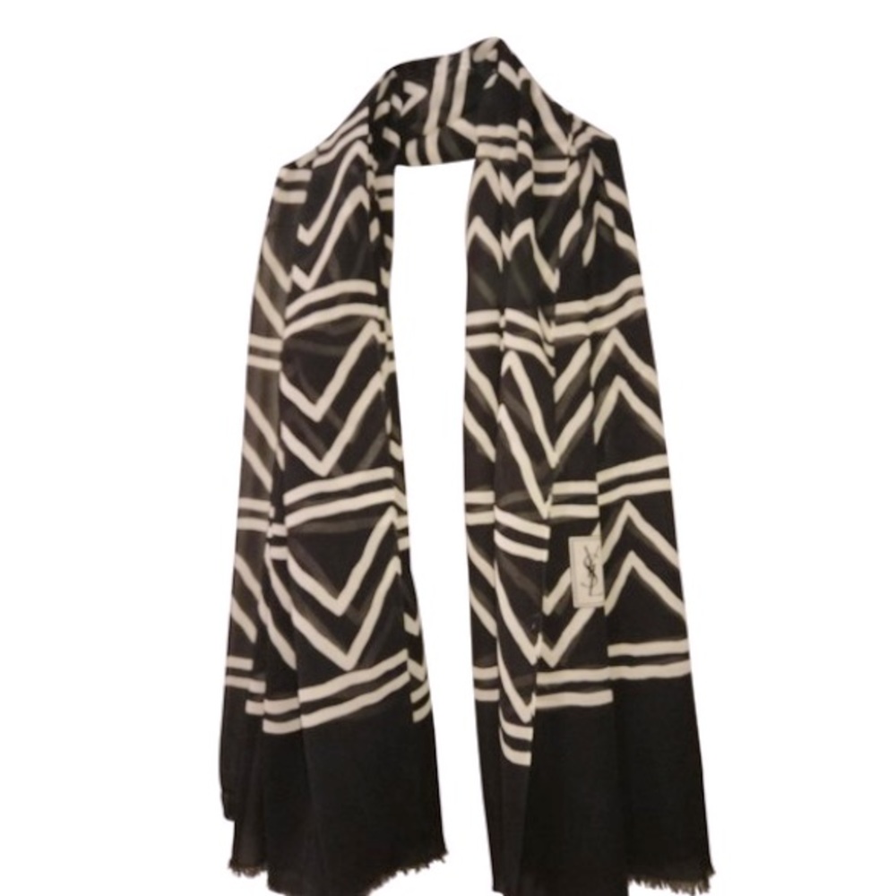 Yves Saint Laurent Sheer Print Scarf